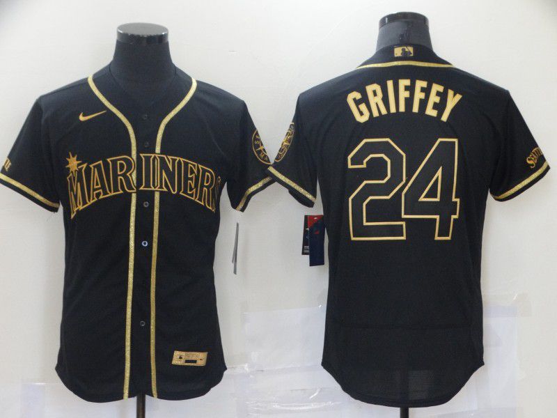 Men Seattle Mariners #24 Griffey Black Elite Nike 2021 MLB Jerseys->seattle mariners->MLB Jersey